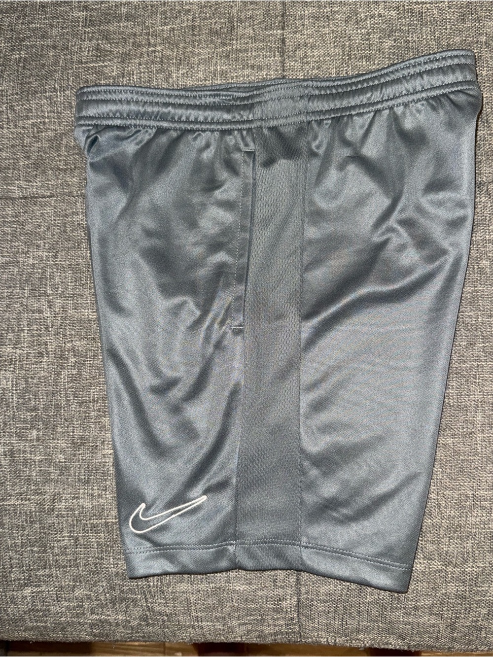 Nike Dark Gray Dri-FIT Training Shorts with White Swoosh